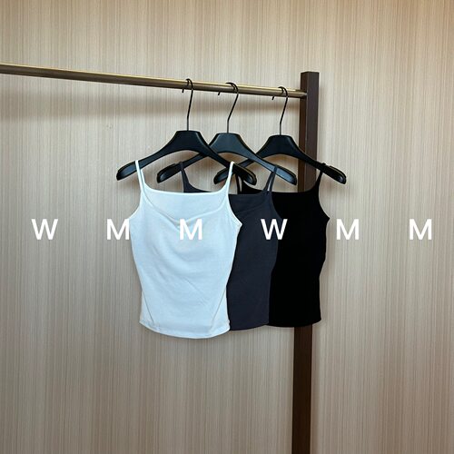WMM带胸垫U背吊带背心夏季外穿内搭新款百搭舒适休闲透气显瘦韩