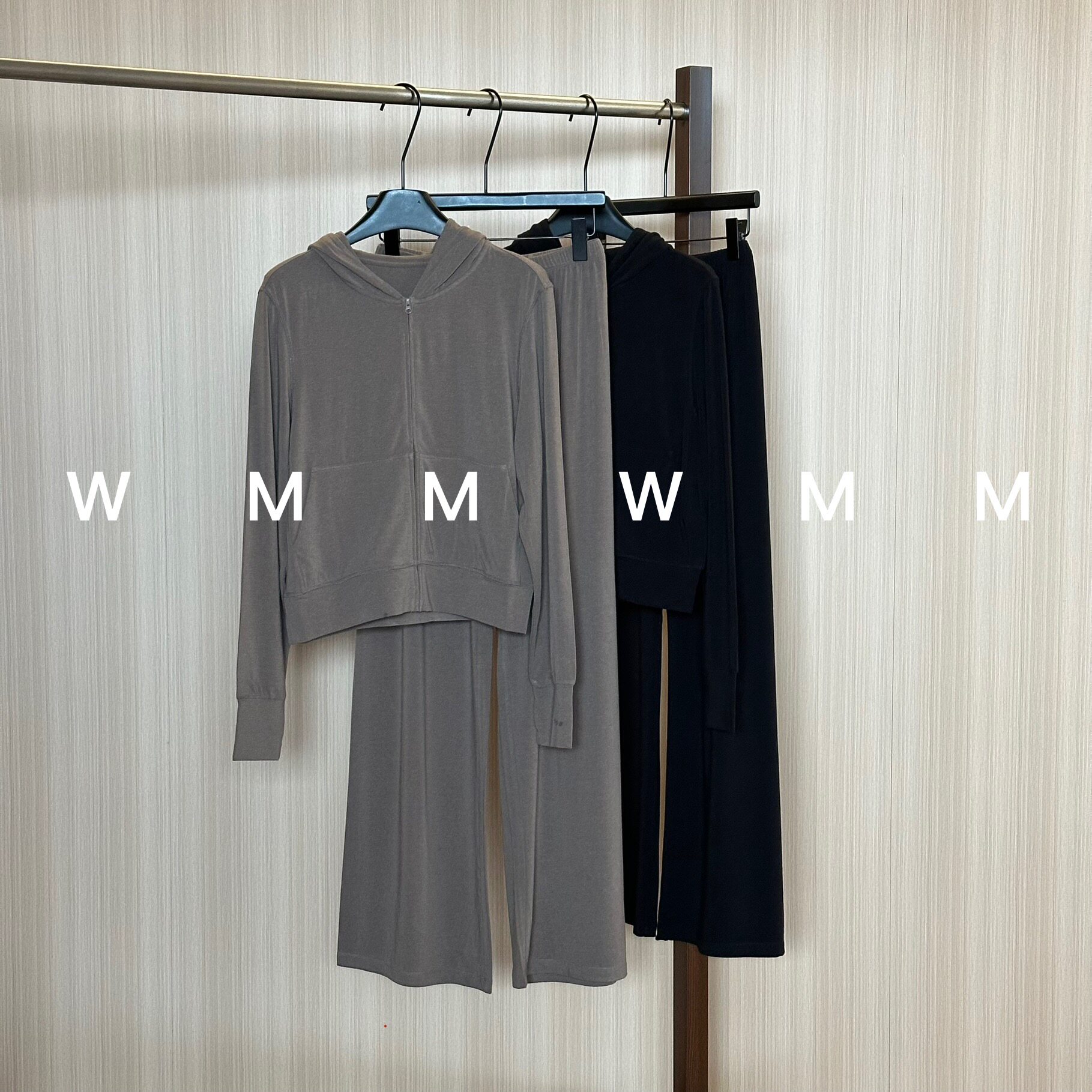 WMM美式松弛慵懒风软糯宽松显瘦连帽运动套装女春夏新款舒适韩系