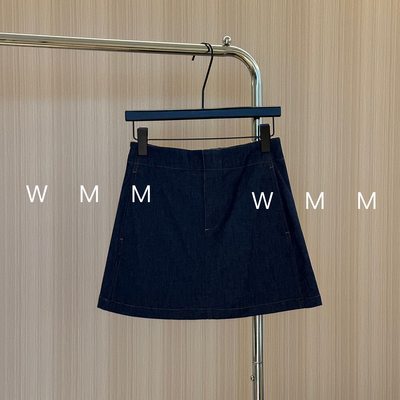 WMM牛仔色A字半身短裙裤女士春夏新款百搭纯色时尚休闲通勤