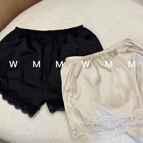 WMM蕾丝边安全裤女新款休闲百搭韩版时尚气质舒适显瘦短裤夏季