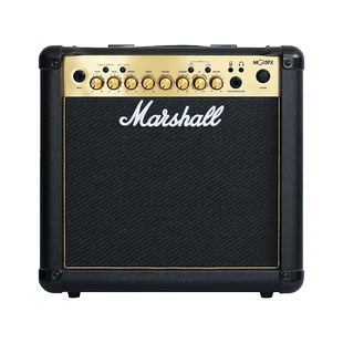 Marshall马歇尔晶体管吉他音箱MG15GFX音响便携户外演出失真混响