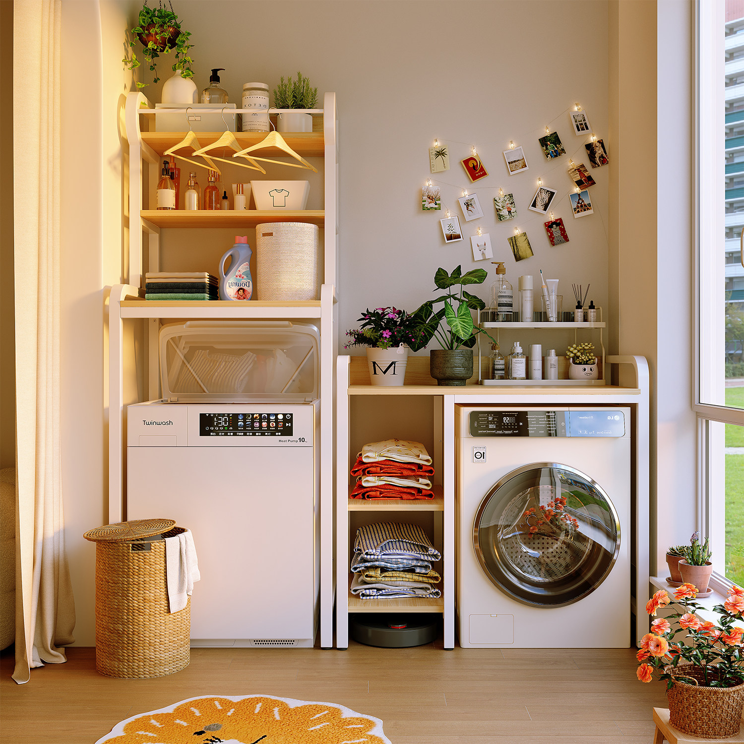 洗衣机上方架子置物架落地滚筒翻盖波轮涡轮阳台多层储物柜,住宅家具,搁板/置物架/家用陈列架,淘宝优惠券,粉丝福利购,淘宝优惠卷