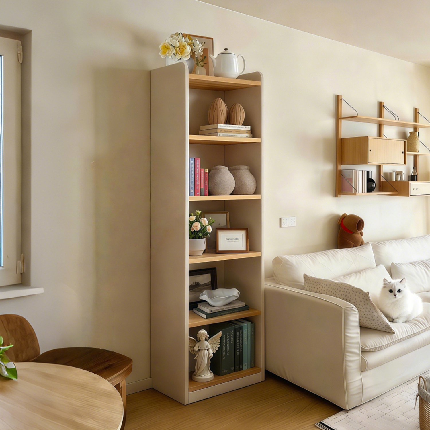 沙发侧边柜实木书架落地置物架客厅窄缝小柜子儿童书柜收纳柜一体,住宅家具,书架,淘宝优惠券,粉丝福利购,淘宝优惠卷