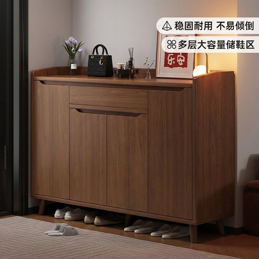 十年质保【送货上门】实木鞋柜图片