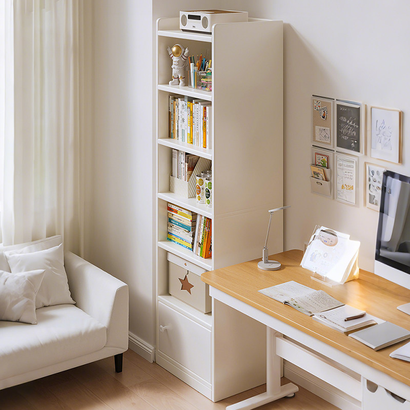 书架落地置物架客厅书桌旁收纳柜子储物柜转角夹缝窄学生家用书柜