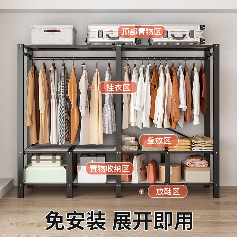 免安装折叠简易衣柜家用卧室衣橱收纳柜子结实耐用布衣柜出租房用