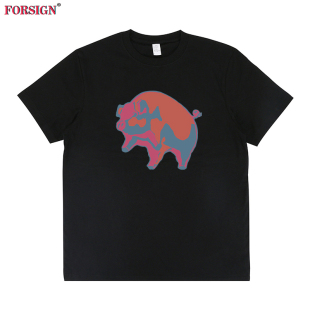 Pink T恤男女 Floyd平克·弗洛伊德摇滚乐队复古怀旧猪短袖