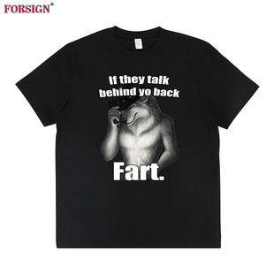behind back wolf狼人趣味英文短袖 talk fart T恤男女 they