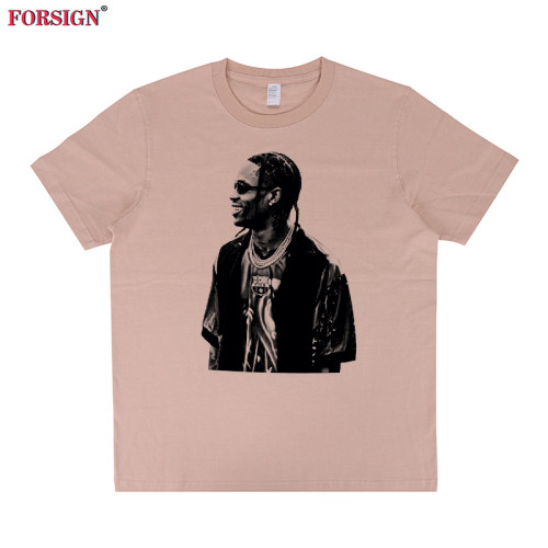 Travis Scott 球衣REMAKE复古 男女BLOKECORE短袖T恤嘻哈潮牌