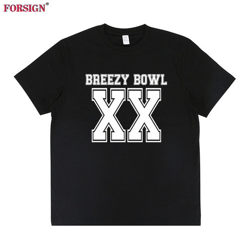 克里斯布朗Chris Brown Breezy Bowl XX嘻哈字母街头短袖T恤男女