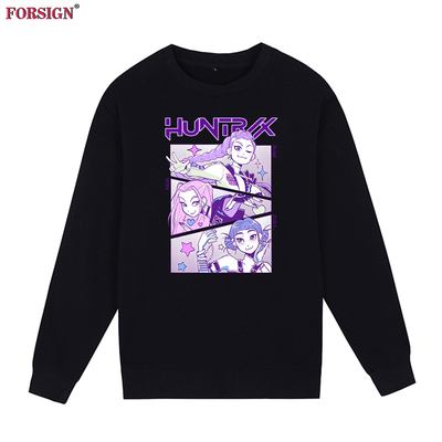 Huntrix Girls卡通K Pop猎魔女团韩流偶像2025字母男女圆领卫衣