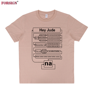Hey jude短袖T恤嗨朱迪Beatles披头士列侬geek工程师恶搞复古怀旧