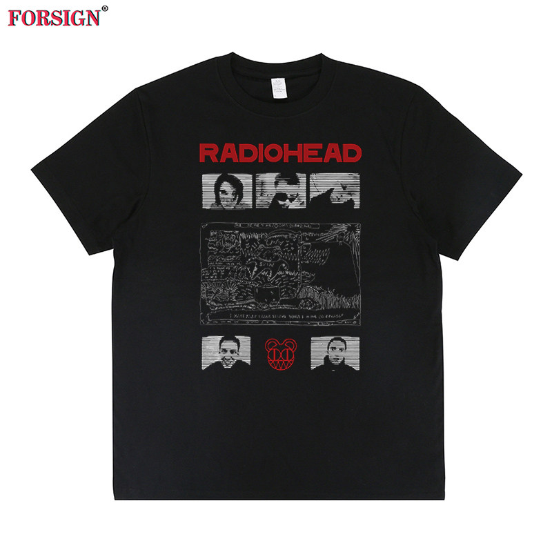 电台司令Radiohead OK Computer摇滚乐队复古海报短袖T恤男女图片