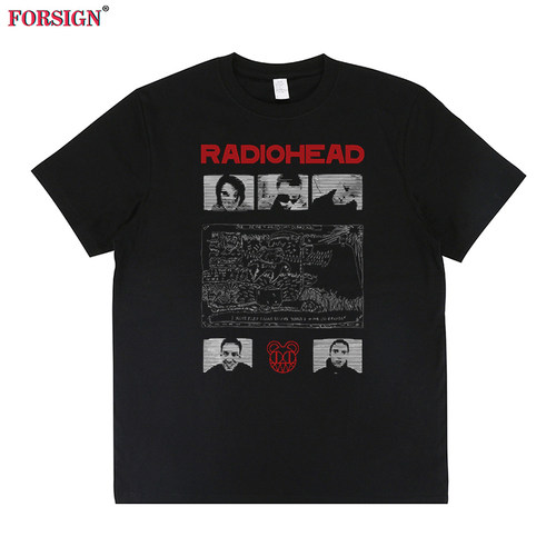 电台司令Radiohead OK Computer摇滚乐队复古海报短袖T恤男女