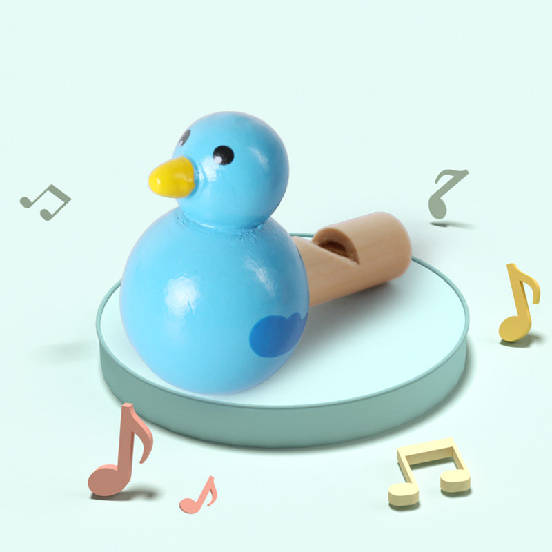 福孩儿木质儿童吹哨子小孩子发声吹响玩具幼儿园宝宝小鸟口哨玩具