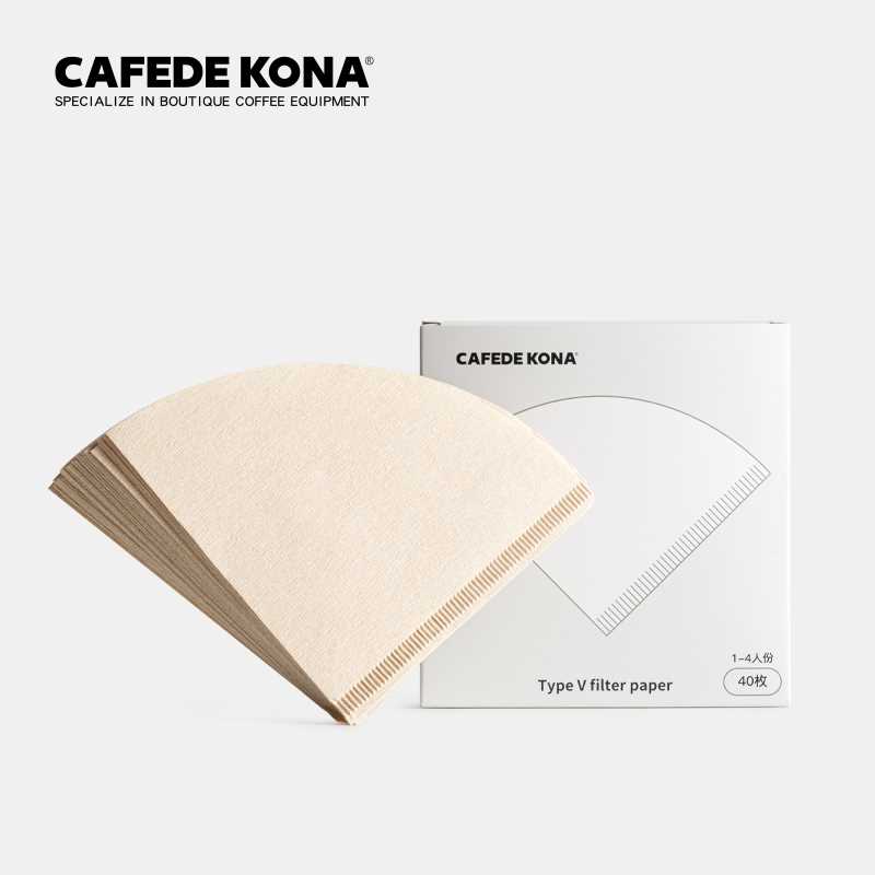 CAFEDE KONA咖啡滤纸 手冲滴漏咖啡机V型加厚无漂白 咖啡过滤纸 餐饮具 咖啡滤纸 原图主图