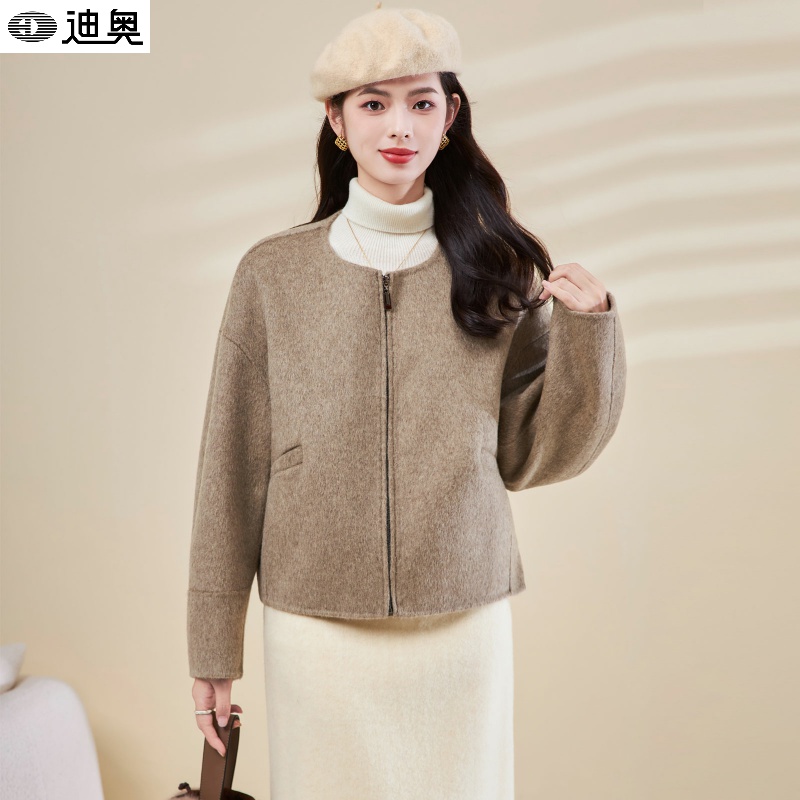 迪奥小香风韩系简约百搭毛呢外套