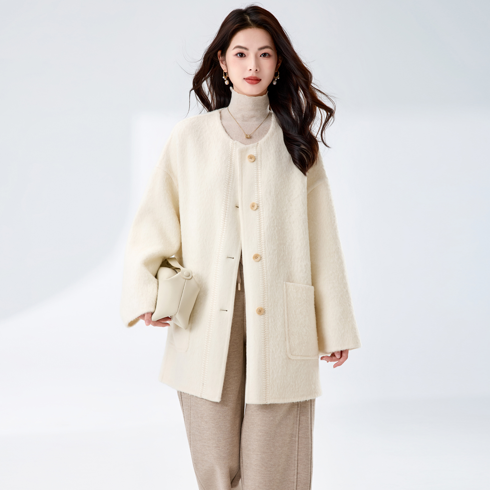 25秋冬小香风高品质毛呢大衣