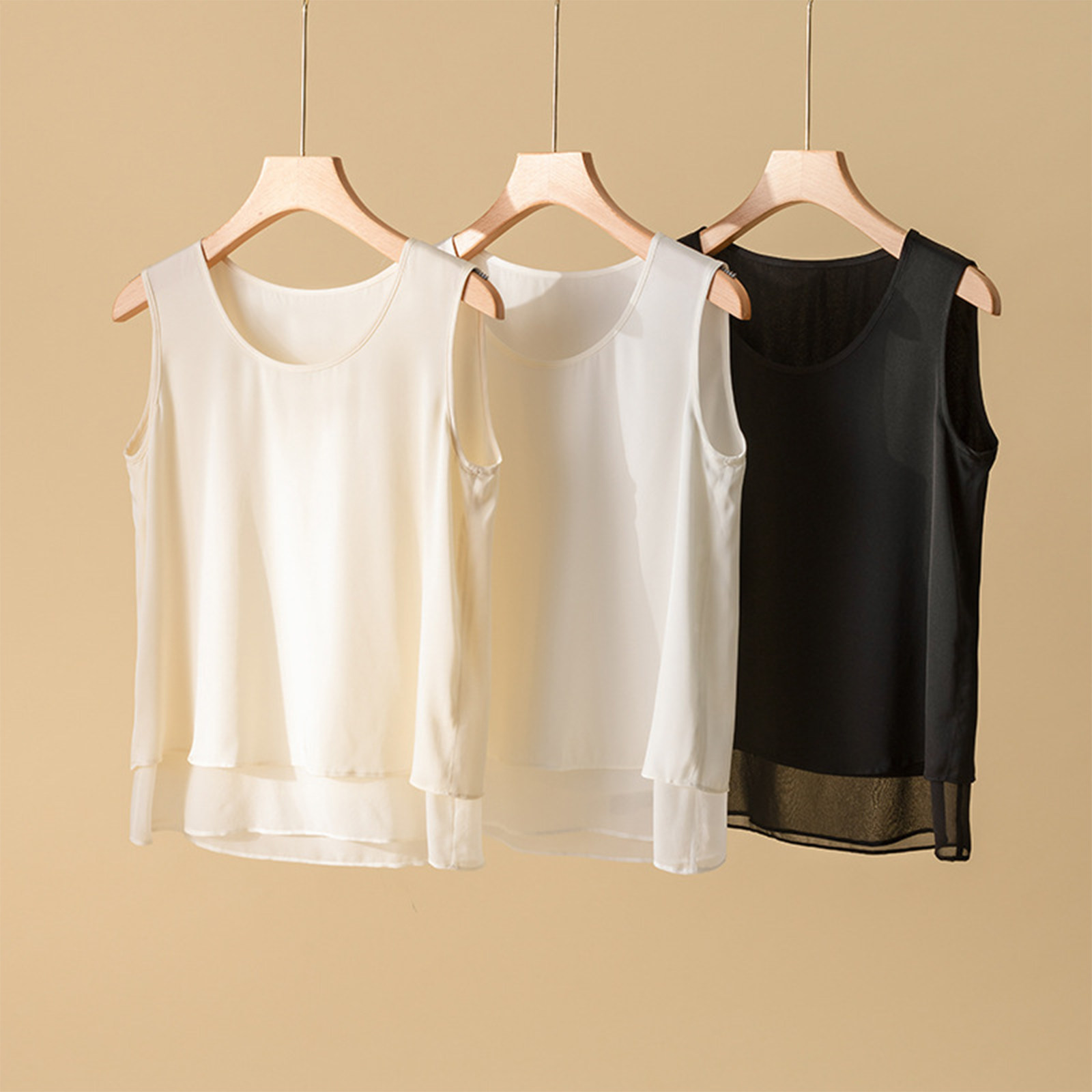 双层重磅真丝桑蚕丝背心女2026夏季新款内搭外穿套头通勤吊带上衣,女装/女士精品,真丝上装,淘宝优惠券,粉丝福利购,淘宝优惠卷