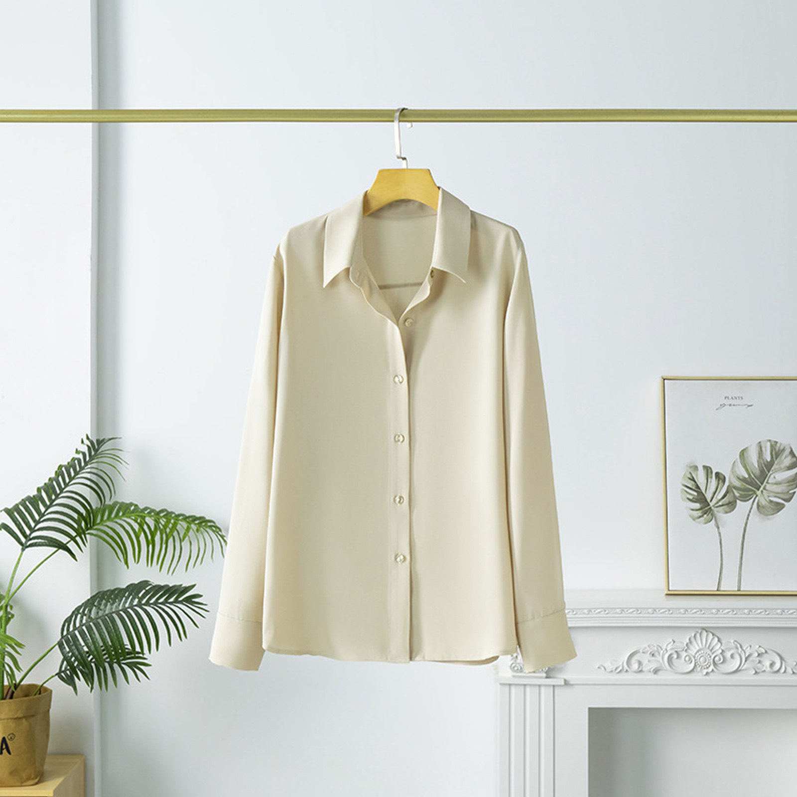 时尚重磅真丝衬衫女2026春秋新款桑蚕丝宽松纯色气质通勤轻奢上衣,女装/女士精品,真丝上装,淘宝优惠券,粉丝福利购,淘宝优惠卷