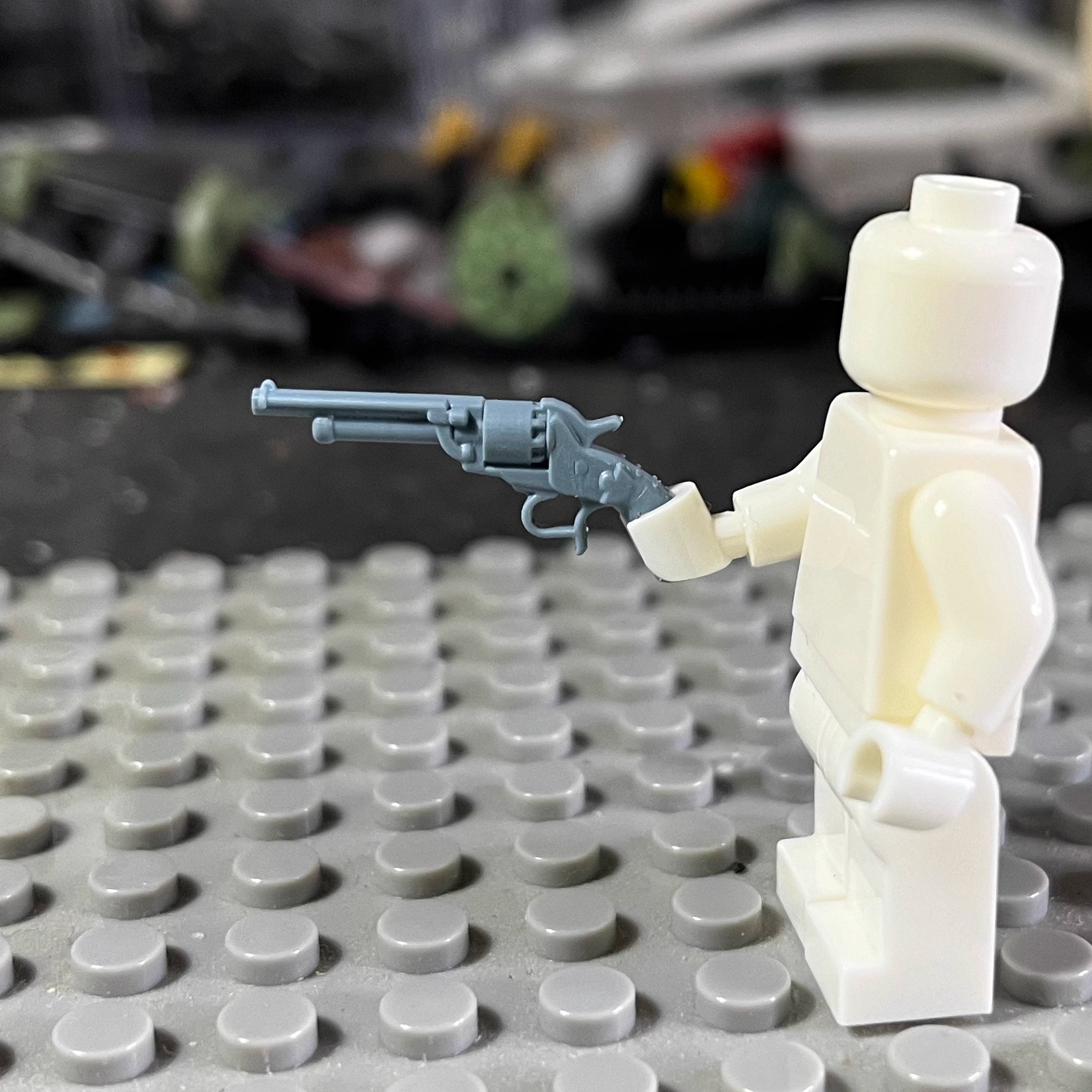 浅色勒马特转轮手枪 积木武器配件（不含人仔 3D打印） 满35包邮