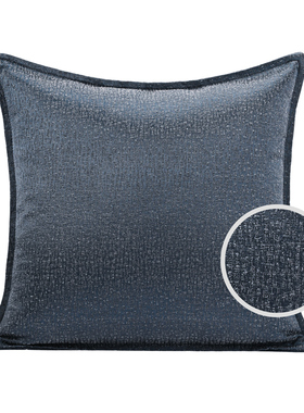 『鹧鸪斑』高级缎面深蓝色抱枕客厅沙发方枕套样板间腰枕酒店民宿