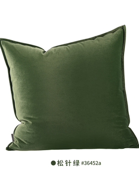 『莫兰迪』高端真丝绒靠垫床头靠枕天鹅绒绿色方枕抱枕腰酒店客厅
