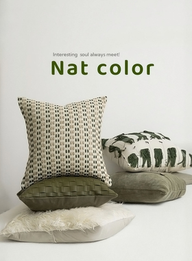 【绿色森林】意式高级轻奢设计师搭配样板间民宿客厅沙发靠垫抱枕