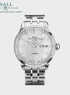 波尔铁路传承系列39.5毫米黑色和银色表盘NM2080D-S1J-BK