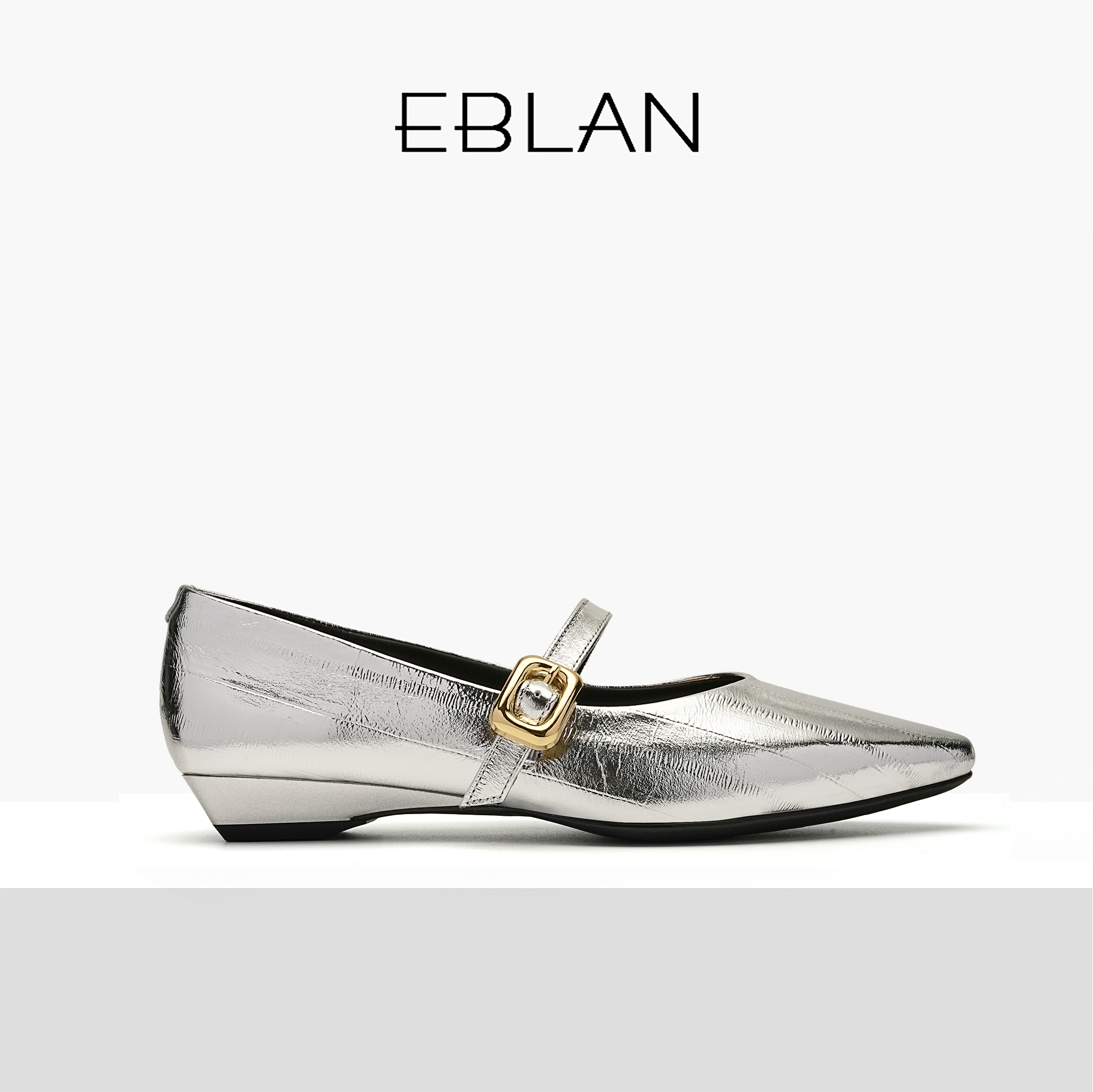 EBLAN/伊伴牛皮尖头单鞋