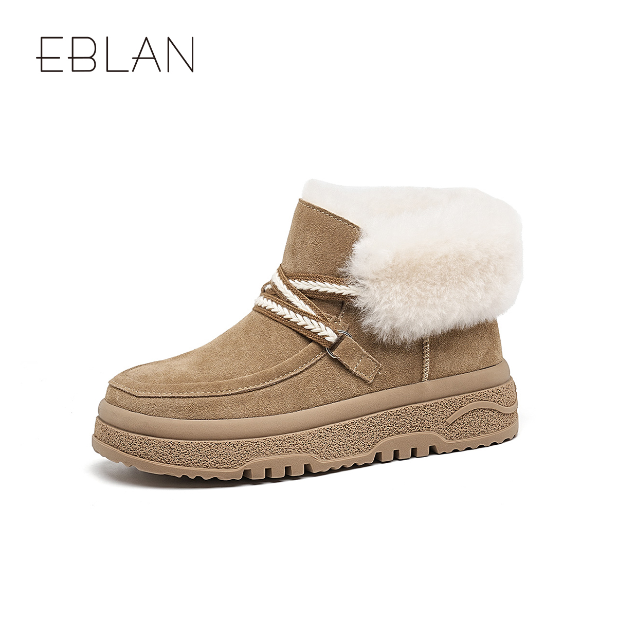 伊伴羊毛短筒雪地靴冬季新款