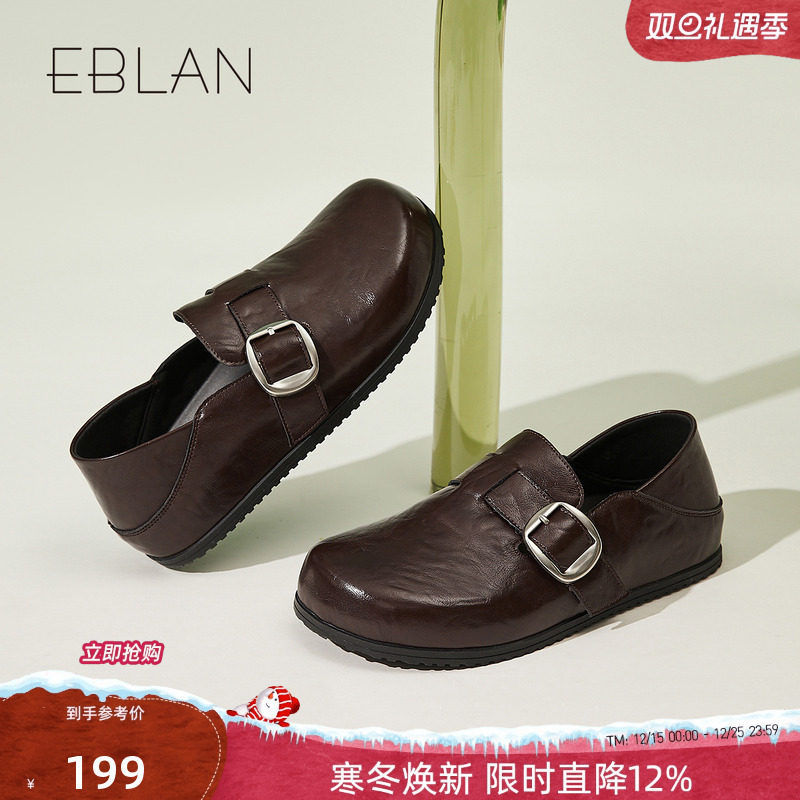 新款时尚2025春季复古女鞋伊伴