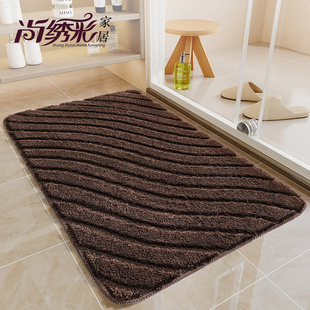 浴室地垫2024新款 卫生间门口吸水防滑脚垫家用厕所洗手间速干地毯