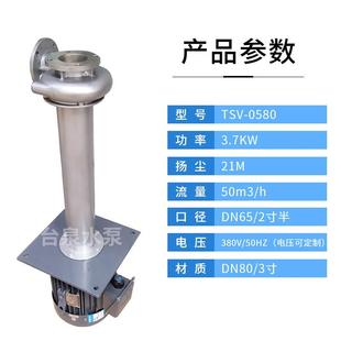 3级能效东元 0580配2 电机5HP 液下排污S酸碱水泵TSV 3寸PCB直立式