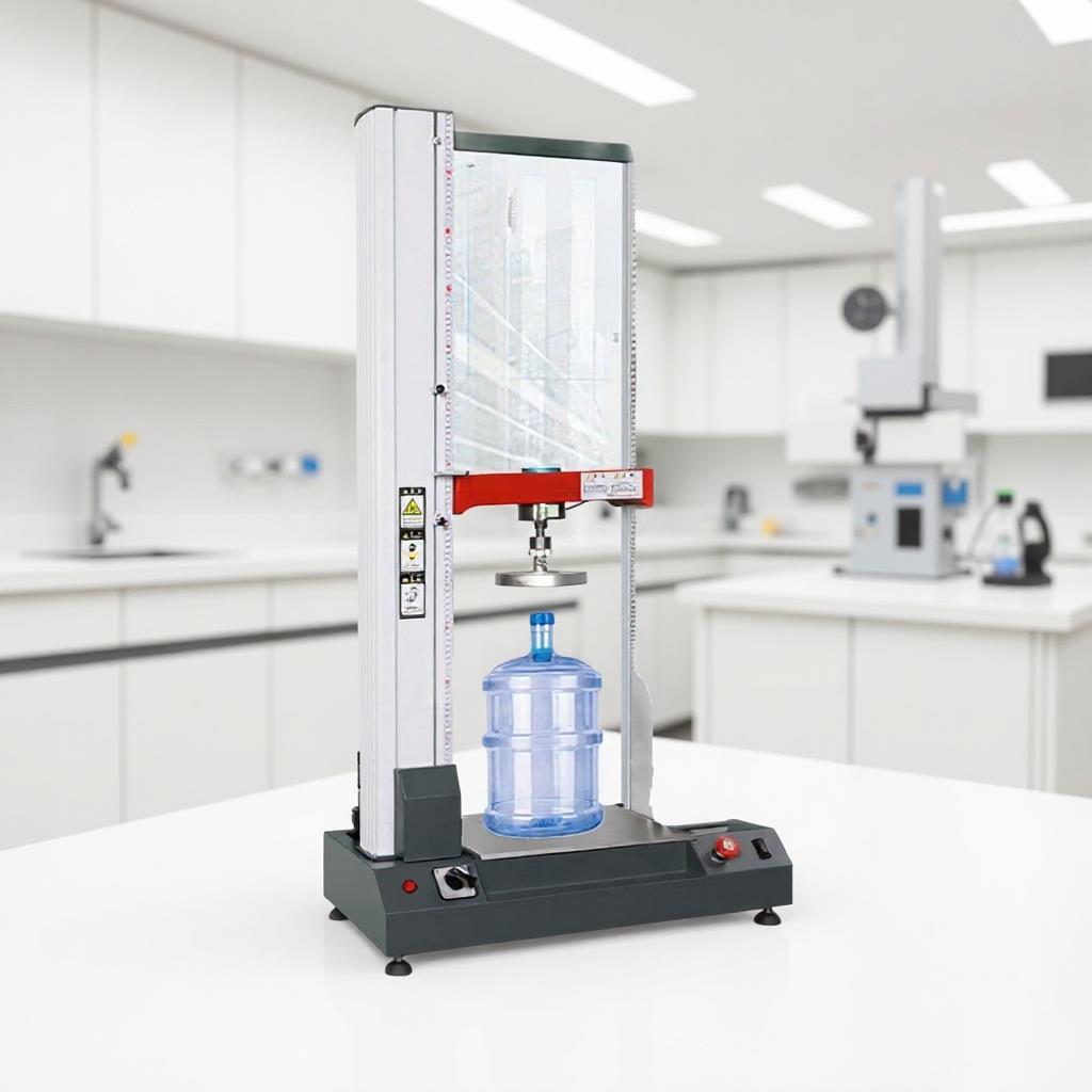 PET瓶电机垂直载压仪塑料油桶油壶负载压力试验机顶