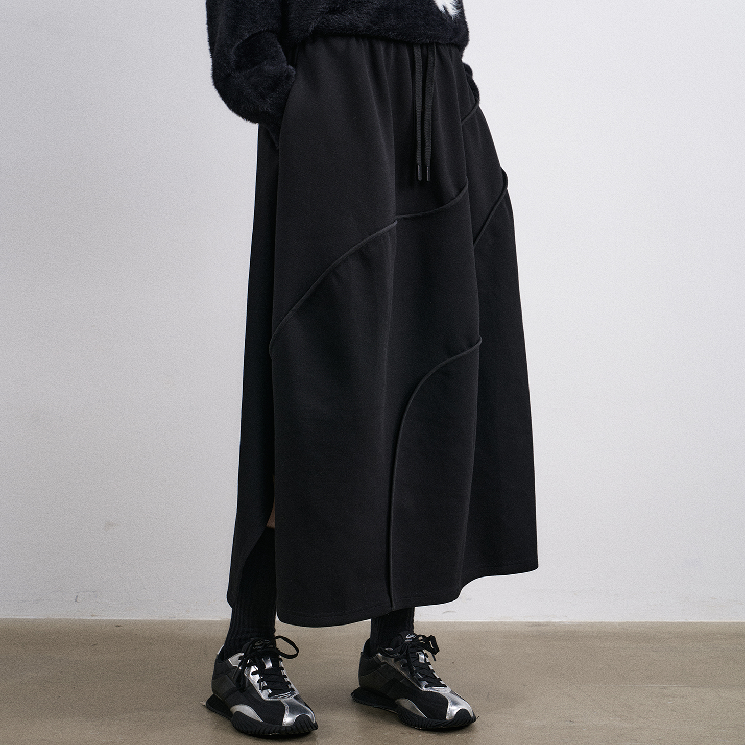 JfYanYan设计感不规则半身裙女秋