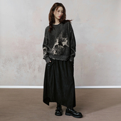 JfYanYan 不规则半裙 秋冬中长款 星星轨迹 灯芯绒半身裙女新款