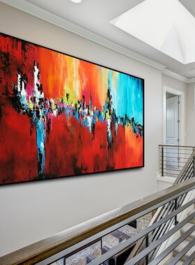 抽象沙发背景墙餐厅装饰画定制