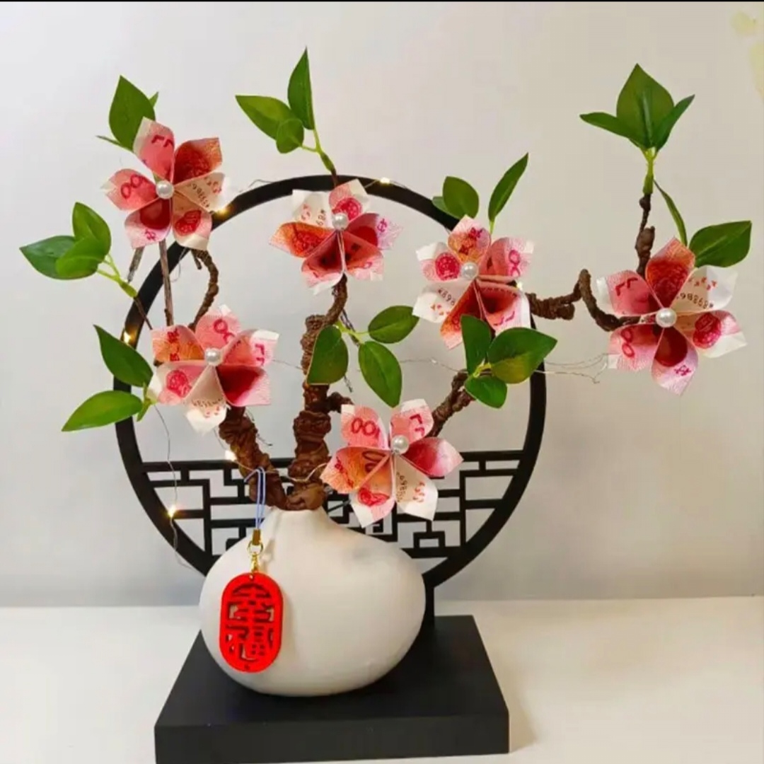发财树有钱花diy材料包送朋友闺蜜节日生日礼物礼盒摆件中式创意