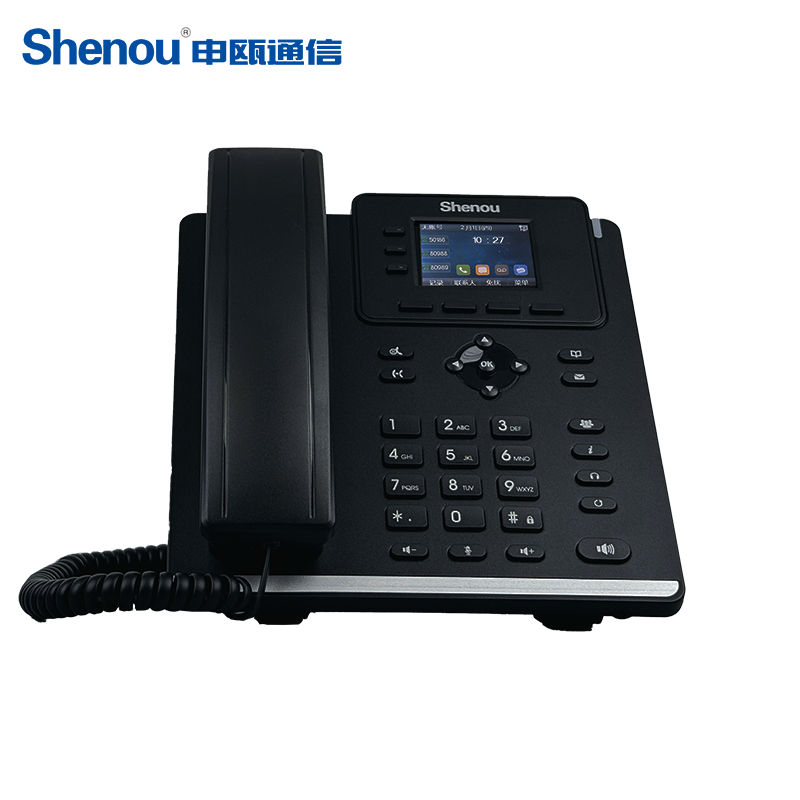 申瓯Shenou SOC-E02/E02G 4路彩屏IP电话机 桌面电话机 VOIP网络电话机 呼叫中心电话机 办公座机