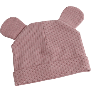 新生婴儿儿帽子初生男单层胎帽女宝宝0可爱3春秋薄款婴幼儿女春季