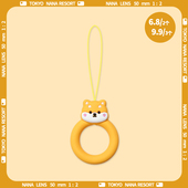 可爱柴犬手机挂绳短款 指环硅胶圈创意u盘防丢神器挂件挂饰小绳子