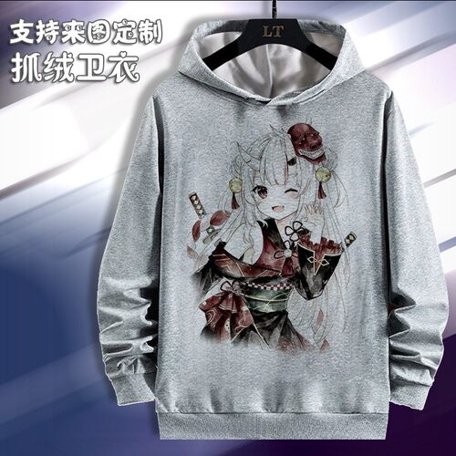 Hololive 百鬼绫目 雪花菈米 卫衣长袖衣服 周边春秋加绒连帽长袖