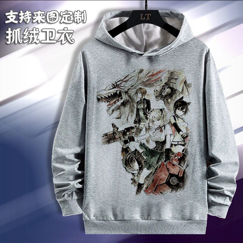 噬神者 卫衣长袖衣服 周边春秋加绒连帽长袖动漫来图定制DIY