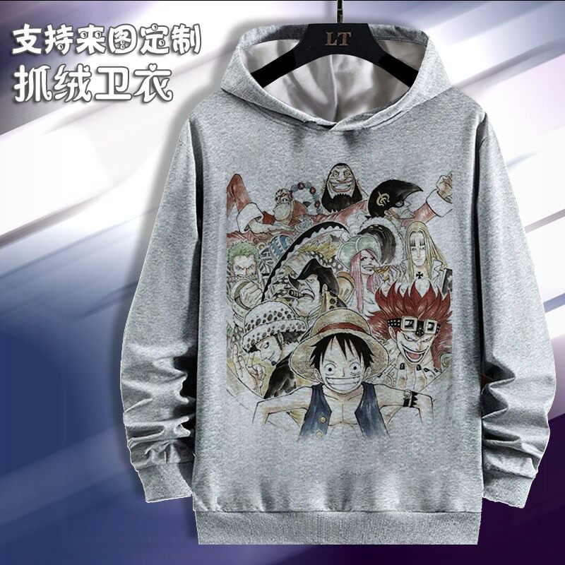 海贼王 路飞乔巴索隆 卫衣长袖衣服 周边春秋加绒连帽长袖动漫