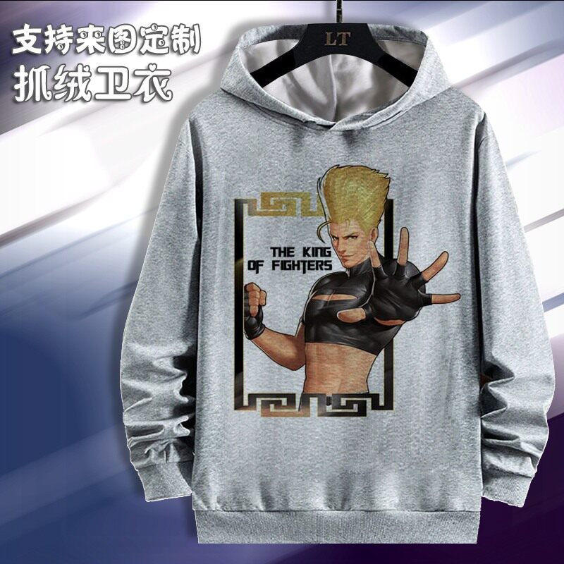 KOF 拳皇 卫衣长袖衣服 周边春秋加绒连帽动漫长袖定制