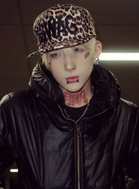 REDICE X Ezwik复古街头豹纹古早视觉千禧涉谷朋克y2k亚文棒球帽