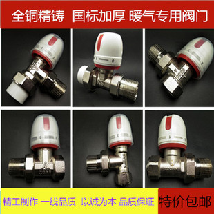 暖气片 专用温控阀门 PPR温控阀 散热器 铜温控角阀 包邮