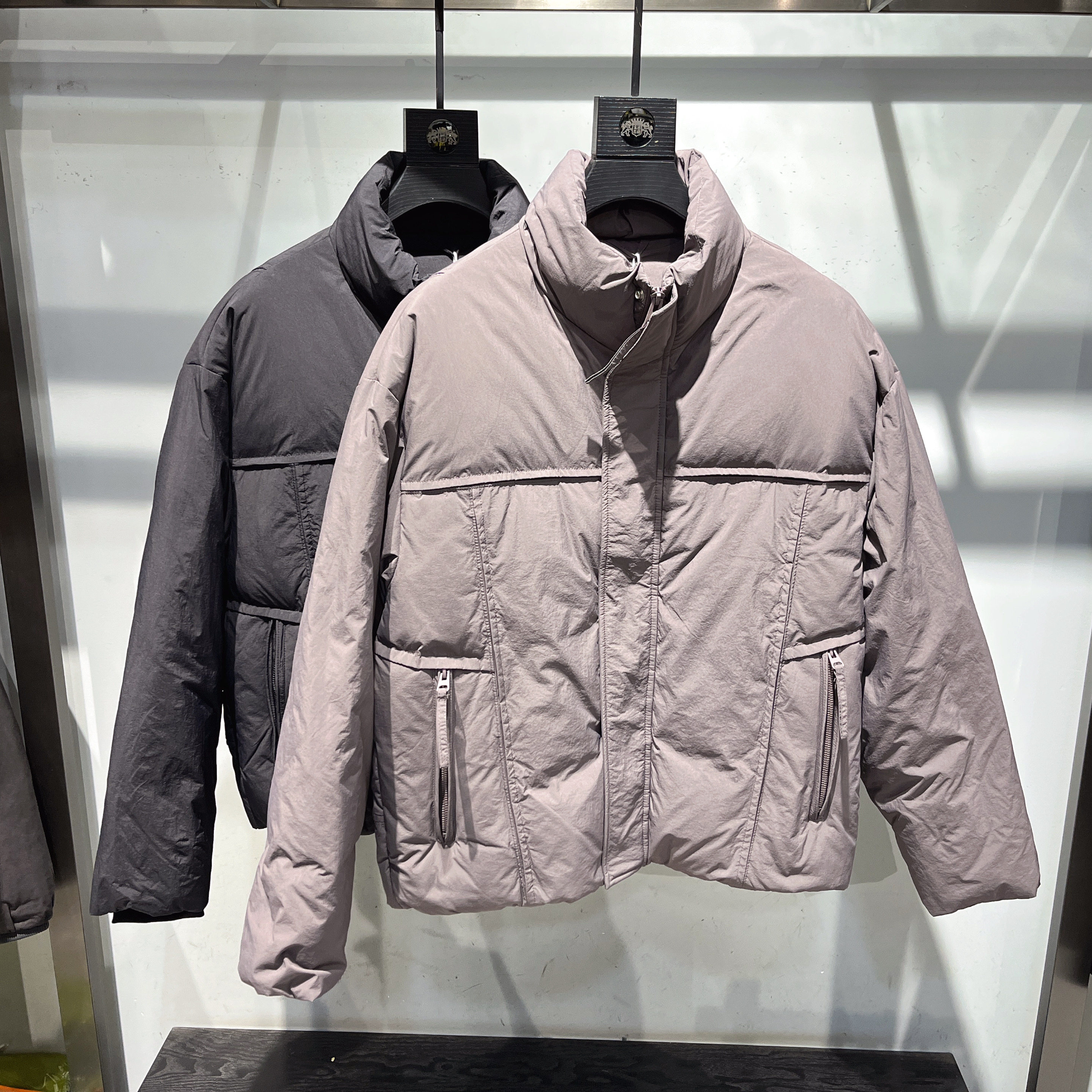 XFB潮牌短款立领90白鸭绒羽绒服