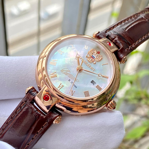 欧美时尚清新小表盘机械珍珠贝母